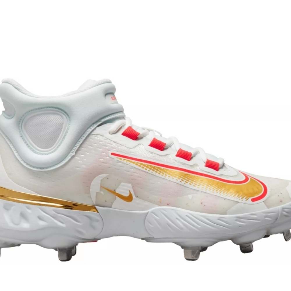 Nike Men's Alpha Huarache Elite 4 Mid Metal Baseball Cleats Size 9